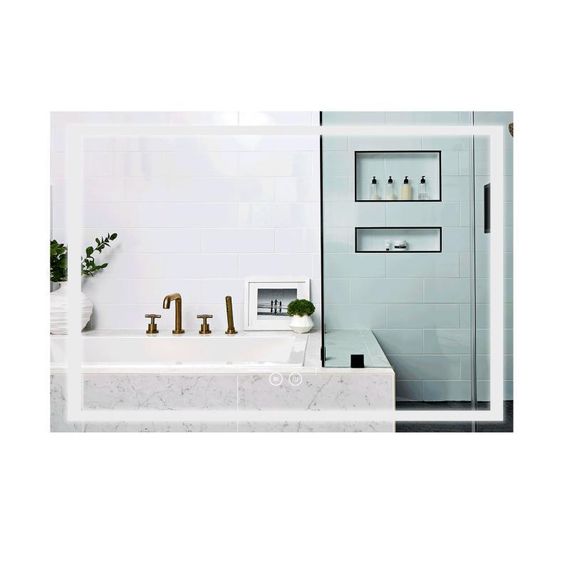 Дзеркало Qtap Mideya (MI1) 1200х800 з LED-підсвіткою Touch, з антизапотіванням, димером QT2078F613W