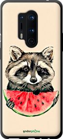 Чохол на OnePlus 8 Pro Єнотик з кавуном "4605b-1896-2448"
