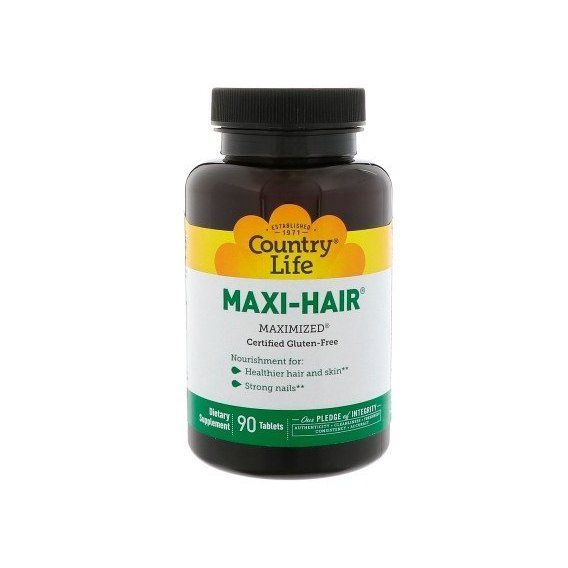 Комплекс для шкіри, волосся, нігтів Country Life Maxi-Hair 90 Tabs