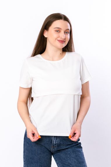 Футболка для вагітних та годуючих мам Носи своє 50 Білий (p-11312-122797)
