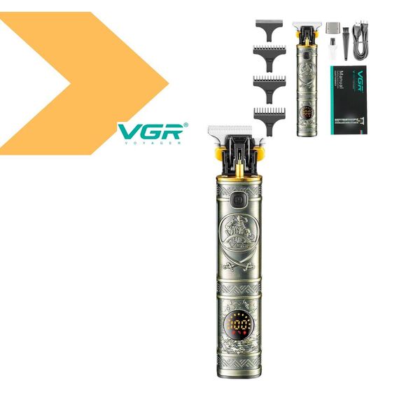 Тример VGR V-974 GREEN 8000 RPM, 4 насадки, LED display (46239-V-974 GREEN_1008) | Зображення 1