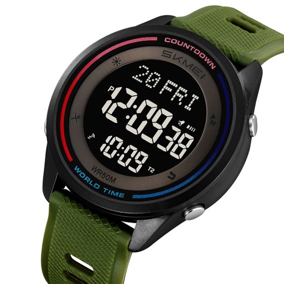 Спортивний чоловічий годинник Skmei 2348AG Army Green | Зображення 2