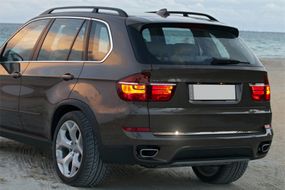 Накладка на багажник нержавейка OmsaLine - Итальянская Нержавейка для BMW X5 E-70 2007-2013 гг