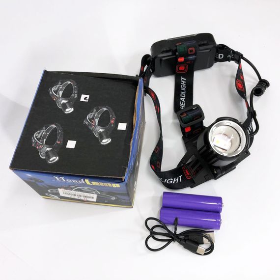 Ліхтар на голову для риболовлі, Налобний ліхтар, Налобний прожектор на лоб потужний WU-13 | Зображення 3