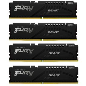 Модуль пам&#039;яті для комп&#039;ютера DDR5 128GB (4x32GB) 5600 MHz Beast Black XMP Kingston Fury (ex.HyperX) (KF556C40BBK4-128)