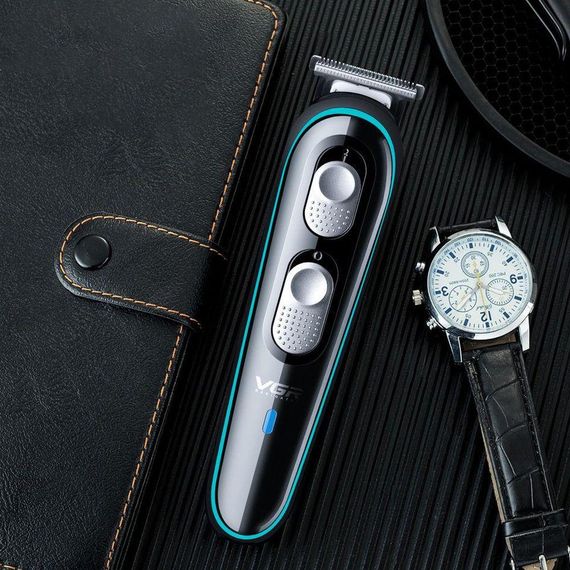 Акумуляторна машинка для стрижки волосся 5 Вт, з насадками, VGR V-055 / Професійний тример для бороди та вусів | Зображення 6