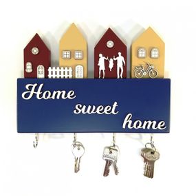 Ключница Home sweet home деревянная Мастерская мистера Томаса 28см х 30 см х 3 см сосна
