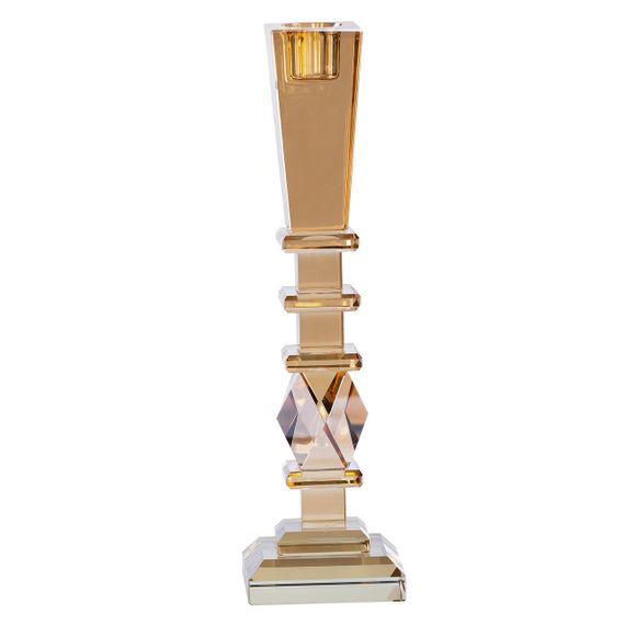 Свічник 25 (см) скляний високий HP36555M | Зображення 1