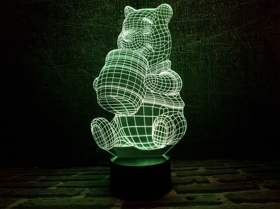 Змінна пластина для 3D ламп "Вінні-Пух" 3DTOYSLAMP