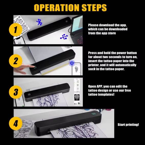 Бездротовий портативний термопринтер А4 | Зображення 5