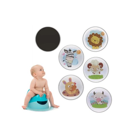 Наклейки для привчання дитини до горщика "Тварини" MGZ-0721, 5 штук | Зображення 1