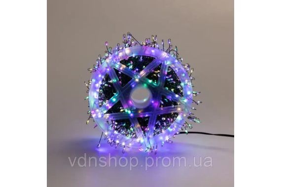 Гірлянда роса на котушці 100 м мішура на ялинку 2500 led МУЛЬТИК