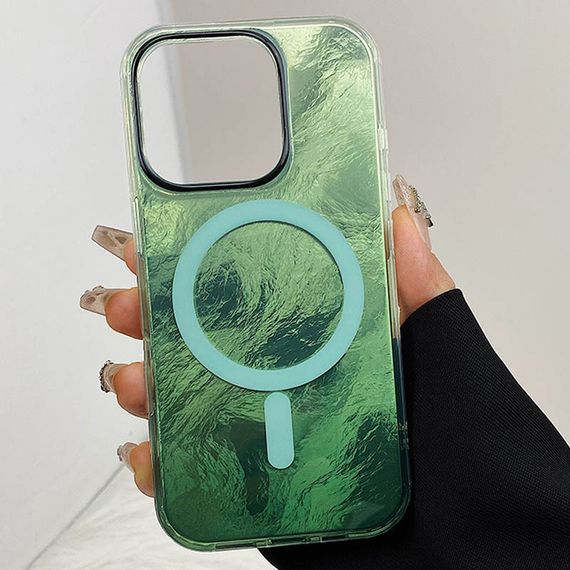 Чохол TPU Shiny Mountain (MagFit) для Apple iPhone 12 Pro Max (6.7") Green | Зображення 1