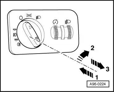 Audi A6 C5 FL рестайлинг (01-04) ремкомплект выключателя света (корпус + ручка), Ауди А6 С5 | Зображення 2