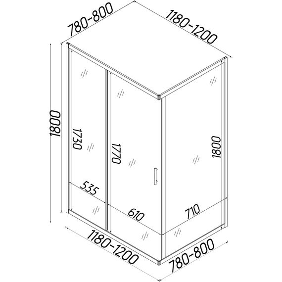Душевая кабина BRAVO NISA 120NТ | Зображення 5