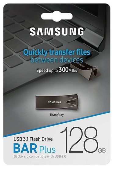 Flash Drive Samsung Bar Plus 128GB (MUF-128BE4/APC) Black | Зображення 5