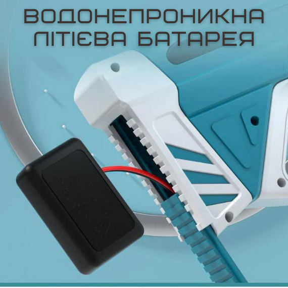 Водяний Автомат Електричний на Акумуляторі Портативний Дитячий Водний Бластер з Автоматичним Насосом Superior Блакитний | Зображення 4