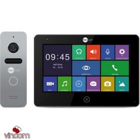 Комплект видеодомофона NeoLight Alpha HD Black и Solo FHD silver