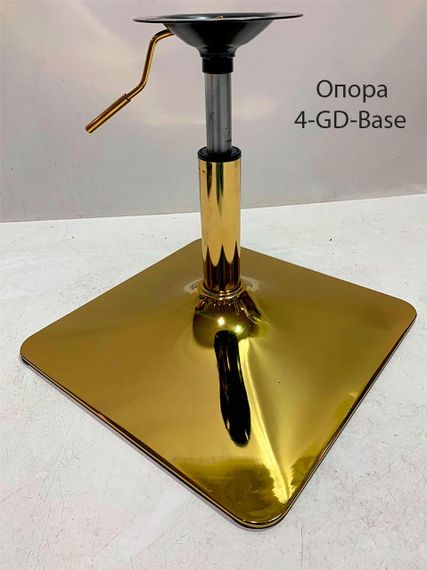 Стул Phil 4-GD-Base на квадратной золотой ноге-опоре, с регулировкой высоты, мягкое сиденье | Зображення 6