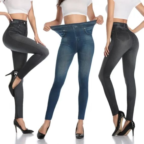 Джегінси Сині Slim 'N Lift Caresse Jeans Джинсові штани Size S/М | Зображення 4