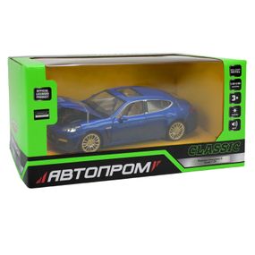 Машинка металева 68245A Автопром "Porsche Panamera S" 1:24, світло, звук, відкр.двері, капот, багажник, в коробці (4897071920025) Синій