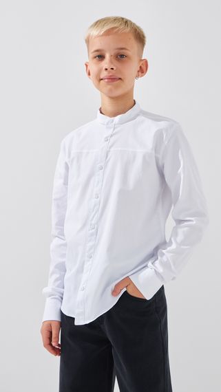 Сорочка однотонна для хлопчика Deniz 02041 146 см Білий shop (2000999173837)