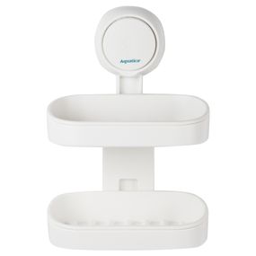 Мильниця на вакуумній присосці Aquatica подвійна s42 142×111×201мм (9784290)