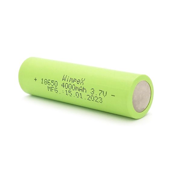 Акумулятор WMP-4000 18650 Li-Ion Flat Top,2000mAh,3.7V,Green | Зображення 1
