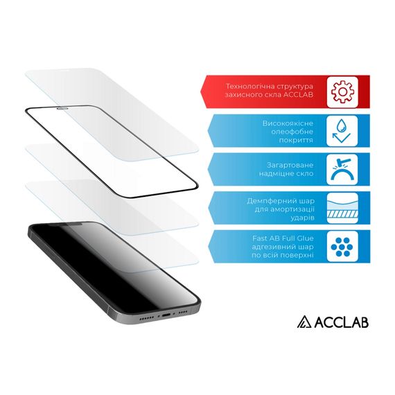 Скло захисне ACCLAB Full Glue Apple iPhone 15 Pro (1283126575389) | Зображення 3