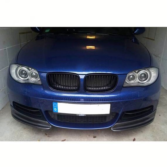 Накладки на передній бампер Flap (для E82/E88 M-Sport, Карбон) для BMW 1 серія E81/82/87/88 2004-2011 рр | Зображення 2