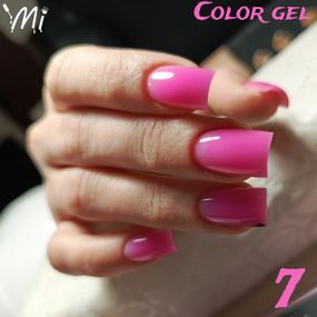Гель для нарощення нігтів Mi Color Gel 7 (яскраво-рожевий) 30мл