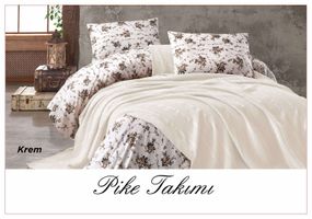 Постельное белье с вафельным покрывалом La Villa Mavi