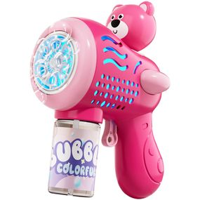 Пистолет с мыльными пузырями H058 Little Bear + bottle 50ml Pink