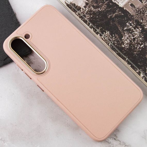 Шкіряний чохол Bonbon Leather Metal Style для Samsung Galaxy S22+ Рожевий / Light pink | Зображення 3
