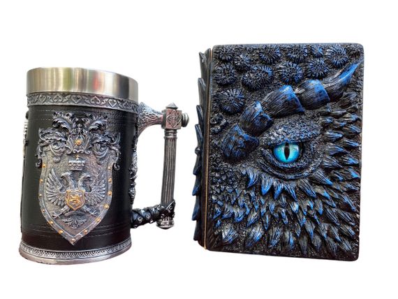 Подарунковий набір Кухоль 3D Щит і Корона та Блокнот 3D «Книга Теней і Глубін»