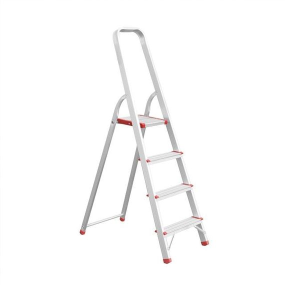 Стрем'янка з алюмінію, 4 сходинки, висота до платформи 0,8 м INTERTOOL LT-1004