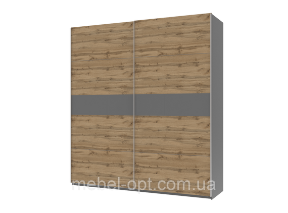 Шкаф купе G-Caiser Doros Антрацит / Тахо вставка Антрацит 2 ДСП 220х60х240 (42003002)