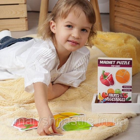 Набір магнітів Magdum Baby puzzle "Фрукти і овочі" ML4031-25 EN | Зображення 4