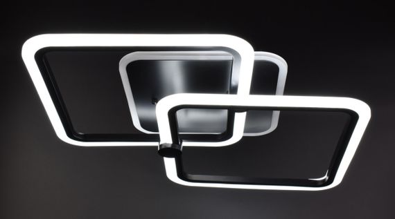 Люстра світлодіодна стельова LED світильник для квартири на стелю лед з пультом 25950 Чорний 10х41х63 см. | Зображення 1