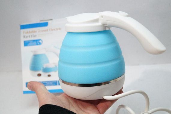 Портативний складний силіконовий чайник Foldable Kettle електричний чайник електрочайник | Зображення 5