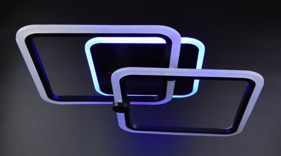 Люстра світлодіодна стельова LED світильник для квартири на стелю лед з пультом 25950 Чорний 10х41х63 см. | Зображення 6