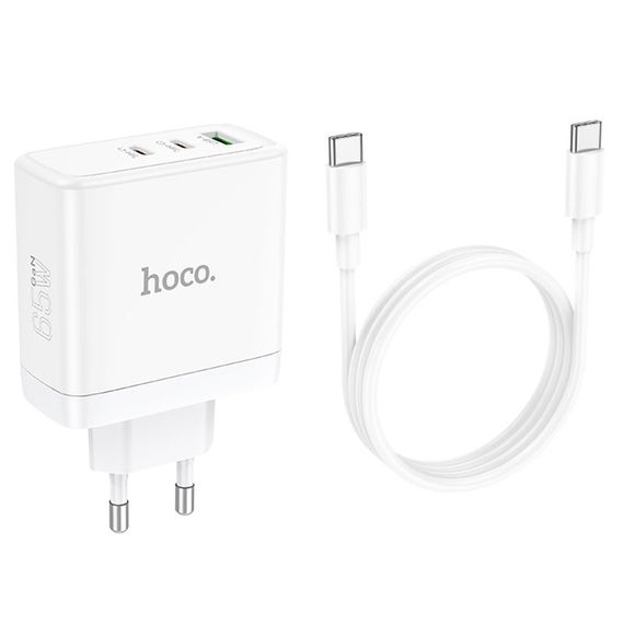 СЗУ Hoco N30 Glory PD65W (2Type-C/1USB) + Type-C to Type-C | Зображення 4
