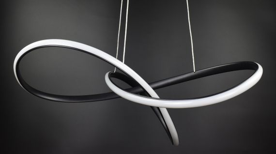 Люстра світлодіодна підвісна LED світильник для квартири на стелю лед 26993 Чорний 40-140х60х60 см. | Зображення 8