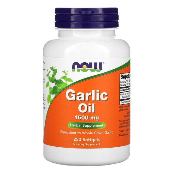 Часник NOW Foods Garlic Oil 1500 mg 250 Softgels