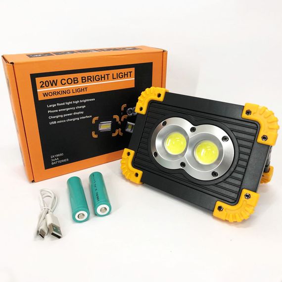 Світлодіодні прожектори X-Balog L802-20W-2COB+1W, Ліхтар світлодіодний прожектор, Ліхтар прожектор YH-57 | Зображення 7