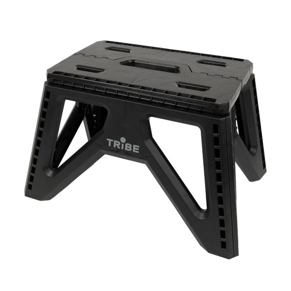 Стілець Tribe Camp Chair Low чорний складаний, Похідний стілець трайб для риболовлі, Крісло кемпінгове для полювання