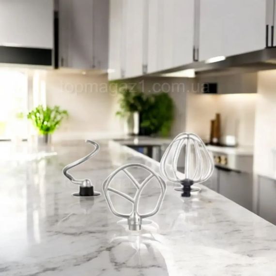 Кухонний комбайн з тістомісом 4500Вт Top Kitchen універсальний кухонний комбайн  3в1 | Зображення 3