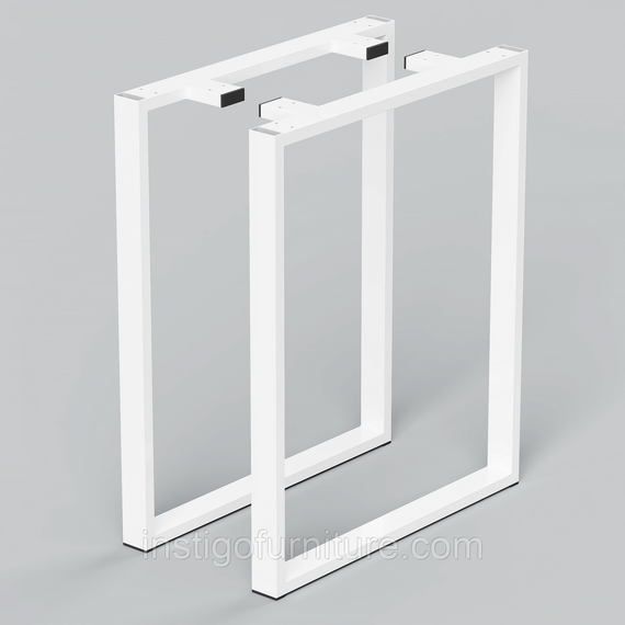 Опора для столу з металу 600×110mm, H=730mm (профільна труба: 50x20mm) Білий | Зображення 7