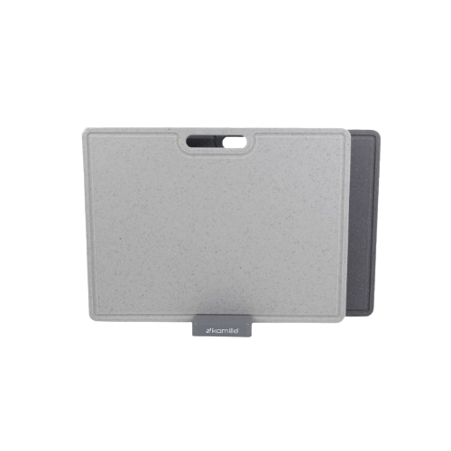 Набір обробних дощечок на підставці (2 дощечки+підставка) сірий 40*30*0,6см | Зображення 3