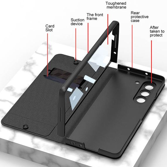Шкіряний чохол-книжка GKK Leather Wallet with slot pen для Samsung Galaxy Z Fold5 | Зображення 4